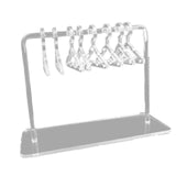 Maxbell Cute Earring Display Stand Mini Coat Hanger Rack Decor for Desktop Showcase Clear