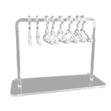 Maxbell Cute Earring Display Stand Mini Coat Hanger Rack Decor for Desktop Showcase Clear