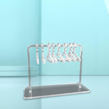 Maxbell Cute Earring Display Stand Mini Coat Hanger Rack Decor for Desktop Showcase Clear