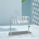 Maxbell Cute Earring Display Stand Mini Coat Hanger Rack Decor for Desktop Showcase Clear