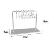 Maxbell Cute Earring Display Stand Mini Coat Hanger Rack Decor for Desktop Showcase Clear
