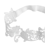 Maxbell 2x Bridal Wedding Garters Flower Lace Garter Belt Women Thigh Rings White