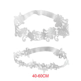 Maxbell 2x Bridal Wedding Garters Flower Lace Garter Belt Women Thigh Rings White