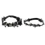 Maxbell 2x Bridal Wedding Garters Flower Lace Garter Belt Women Thigh Rings Black