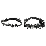 Maxbell 2x Bridal Wedding Garters Flower Lace Garter Belt Women Thigh Rings Black