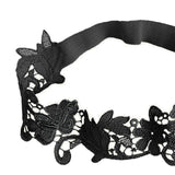 Maxbell 2x Bridal Wedding Garters Flower Lace Garter Belt Women Thigh Rings Black