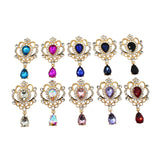 Maxbell 10Pcs Alloy Rhinestone Buttons Flat Back for Wedding Cardmaking Scrapbook