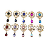 Maxbell 10Pcs Alloy Rhinestone Buttons Flat Back for Wedding Cardmaking Scrapbook
