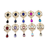 Maxbell 10Pcs Alloy Rhinestone Buttons Flat Back for Wedding Cardmaking Scrapbook