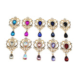 Maxbell 10Pcs Alloy Rhinestone Buttons Flat Back for Wedding Cardmaking Scrapbook