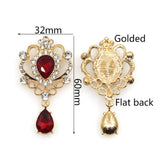 Maxbell 10Pcs Alloy Rhinestone Buttons Flat Back for Wedding Cardmaking Scrapbook