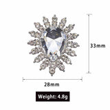 Maxbell 10Pcs Rhinestone Buttons Hair Embellishments Flat Back Ornaments Floral