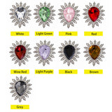 Maxbell 10Pcs Rhinestone Buttons Hair Embellishments Flat Back Ornaments Floral