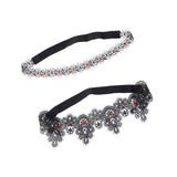 Maxbell 2x Wedding Garters Stretch with Rhinestones Leg Rings for Girls Women Bride Black