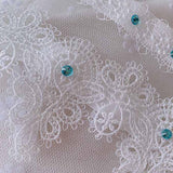 Maxbell 2x Wedding Garters Stretch with Rhinestones Leg Rings for Girls Women Bride White