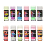 Maxbell Glow in The Dark Pigment Set Luminous Powder for Night Club Graffiti Slime