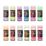 Maxbell Glow in The Dark Pigment Set Luminous Powder for Night Club Graffiti Slime