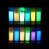 Maxbell Glow in The Dark Pigment Set Luminous Powder for Night Club Graffiti Slime
