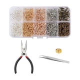 Maxbell 1125x Earring Making Set DIY Open Jump Rings, Earring Hooks Repair with Tools
