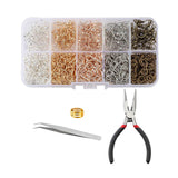 Maxbell 1125x Earring Making Set DIY Open Jump Rings, Earring Hooks Repair with Tools