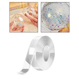 Maxbell Double Sided Width 3cm Clear Nano Tapes for Blowing Bubble Pinch Toy Making