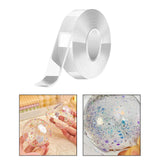 Maxbell Double Sided Width 3cm Clear Nano Tapes for Blowing Bubble Pinch Toy Making