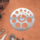 Maxbell Cutting Ruler 6cm Metal Sewing Leather Woodworking Tools for Leather Cutting