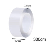 Maxbell Clear Double Sided Tape Reusable for Blowing Bubble Picture Decoration 300cm