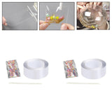 Maxbell Clear Double Sided Tape Reusable for Blowing Bubble Picture Decoration 300cm