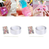 Maxbell Clear Double Sided Tape Reusable for Blowing Bubble Picture Decoration 300cm