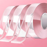 Maxbell Clear Double Sided Tape Reusable for Blowing Bubble Picture Decoration 300cm