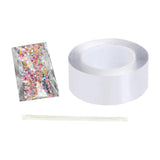 Maxbell Clear Double Sided Tape Reusable for Blowing Bubble Picture Decoration 300cm
