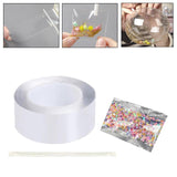 Maxbell Clear Double Sided Tape Reusable for Blowing Bubble Picture Decoration 100cm