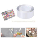 Maxbell Clear Double Sided Tape Reusable for Blowing Bubble Picture Decoration 100cm