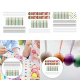 Maxbell 50 Pieces White Easter Eggs Decorating Set with Ribbon Paintable for Holiday White