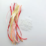 Maxbell 50 Pieces White Easter Eggs Decorating Set with Ribbon Paintable for Holiday White