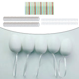 Maxbell 50 Pieces White Easter Eggs Decorating Set with Ribbon Paintable for Holiday White