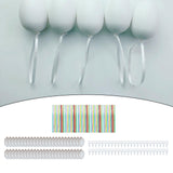 Maxbell 50 Pieces White Easter Eggs Decorating Set with Ribbon Paintable for Holiday White