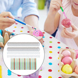 Maxbell 50 Pieces White Easter Eggs Decorating Set with Ribbon Paintable for Holiday White