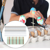 Maxbell 50 Pieces White Easter Eggs Decorating Set with Ribbon Paintable for Holiday White