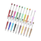 Maxbell 20Pcs Bead Pen Printable DIY Beaded Pen for Stationery School Kids Gifts