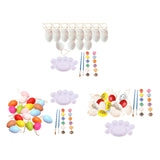 Maxbell 20 Pieces White Easter Eggs Painting Fake Easter Eggs Drawing Paintable Toys White