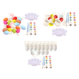 Maxbell 20 Pieces White Easter Eggs Painting Fake Easter Eggs Drawing Paintable Toys White