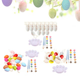 Maxbell 20 Pieces White Easter Eggs Painting Fake Easter Eggs Drawing Paintable Toys White