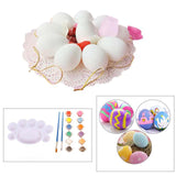 Maxbell 20 Pieces White Easter Eggs Painting Fake Easter Eggs Drawing Paintable Toys White