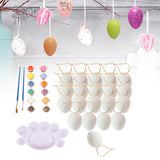 Maxbell 20 Pieces White Easter Eggs Painting Fake Easter Eggs Drawing Paintable Toys White