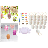 Maxbell 20 Pieces White Easter Eggs Painting Fake Easter Eggs Drawing Paintable Toys White