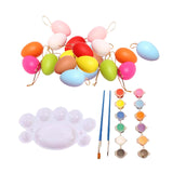 Maxbell 20 Pieces White Easter Eggs Painting Fake Easter Eggs Drawing Paintable Toys Colorful