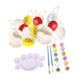 Maxbell 20 Pieces White Easter Eggs Painting Fake Easter Eggs Drawing Paintable Toys Double Sided