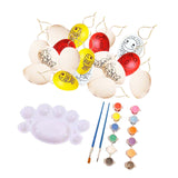 Maxbell 20 Pieces White Easter Eggs Painting Fake Easter Eggs Drawing Paintable Toys Double Sided